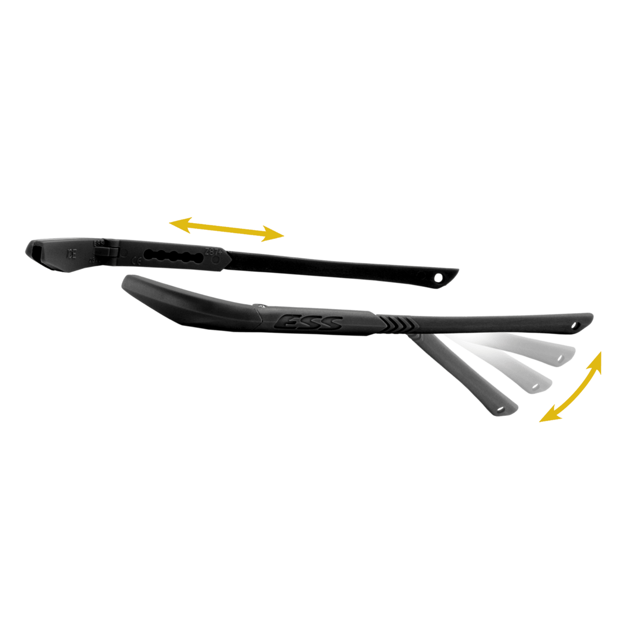 ESS ICE Eyeshields Safety Glasses 3 Lens Kit 740-0020 Flexible Temple Arms