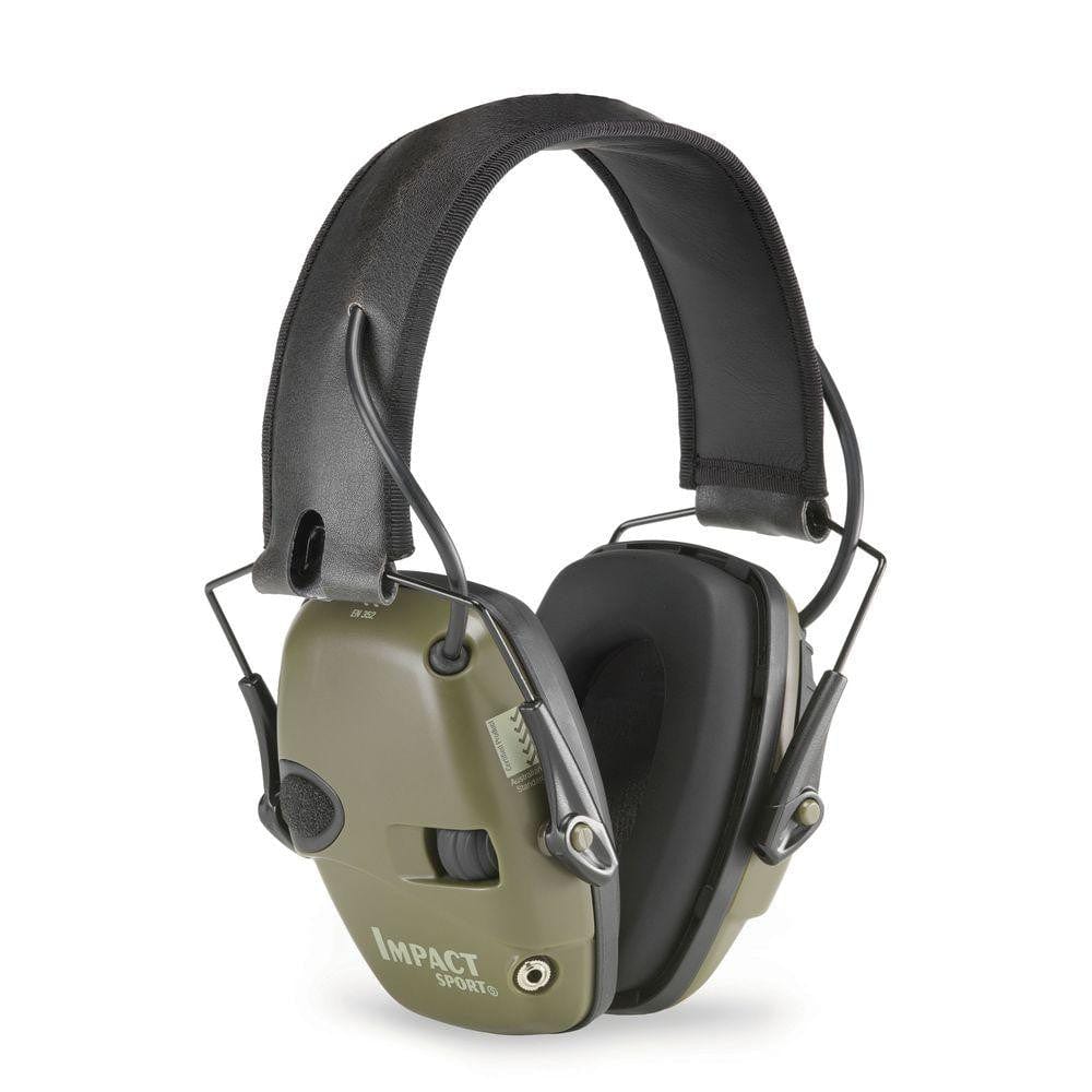 Howard Leight Impact Sport Electronic Ear Muff NRR 22, Classic OD Green R-01526