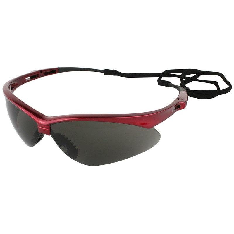 KleenGuard Nemesis Inferno Safety Glasses with Red Frame and Smoke Lens 22611