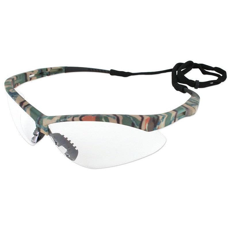KleenGuard Nemesis Safety Glasses with Camo Frame and Clear Anti-Fog Lens