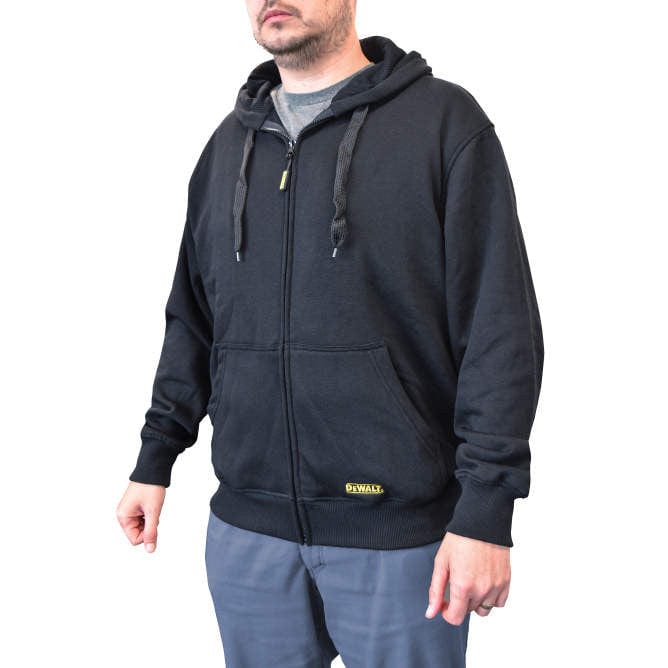 DeWalt DCHJ067B Unisex Black Heated Hoodie Sweatshirt Bare Worn Front View
