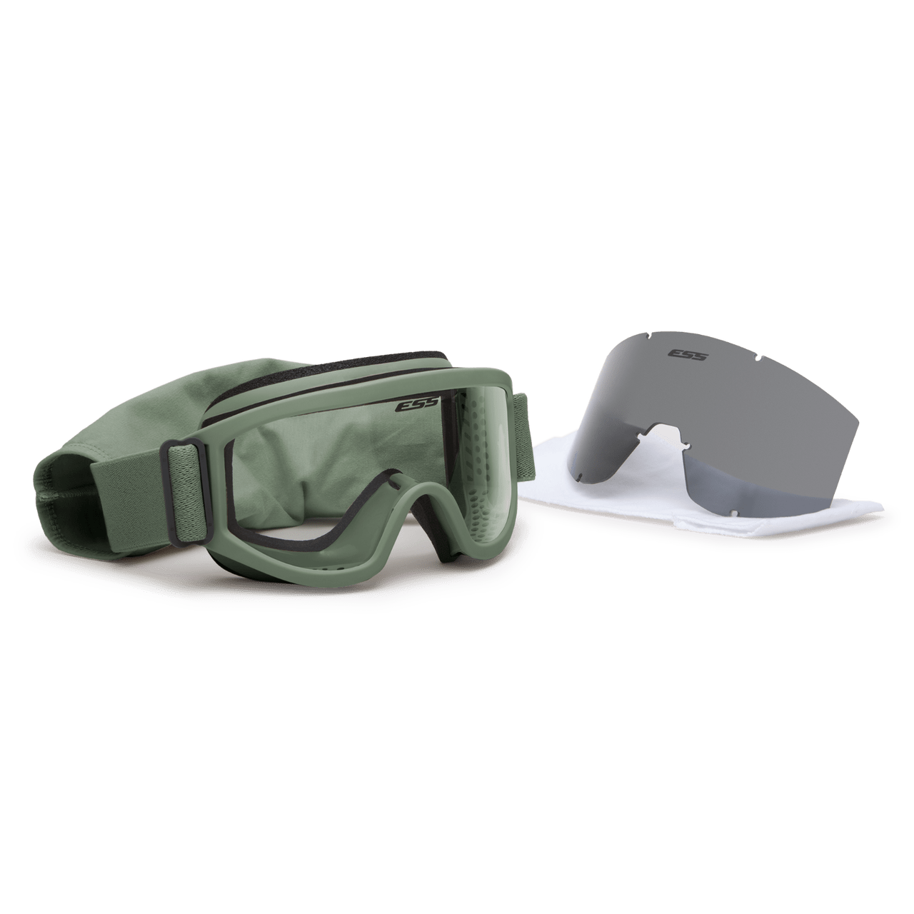 ESS Land Ops Goggle Foliage Green with Clear and Gray Lenses 740-0502 Kit
