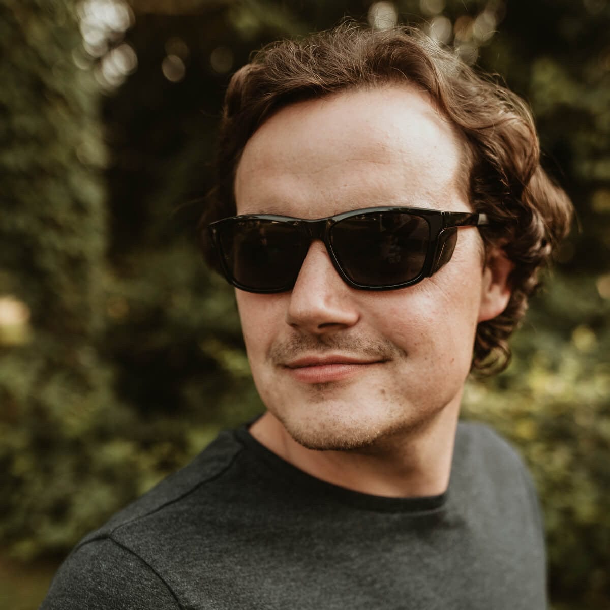 Metel M40 ME-B4020D Safety Glasses Black Frame Gray Lenses Lifestyle1