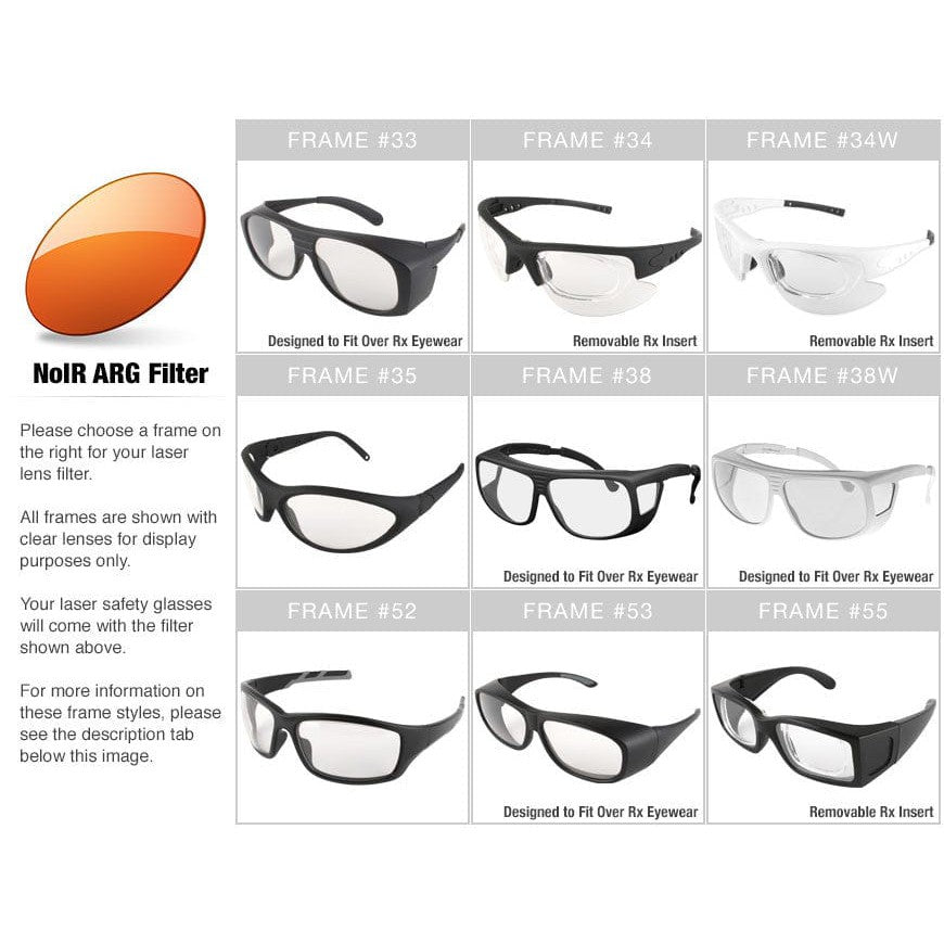 NoIR ARG Filter for UV/Argon/KTP Lasers (180-532nm)--Safety Glasses USA-2