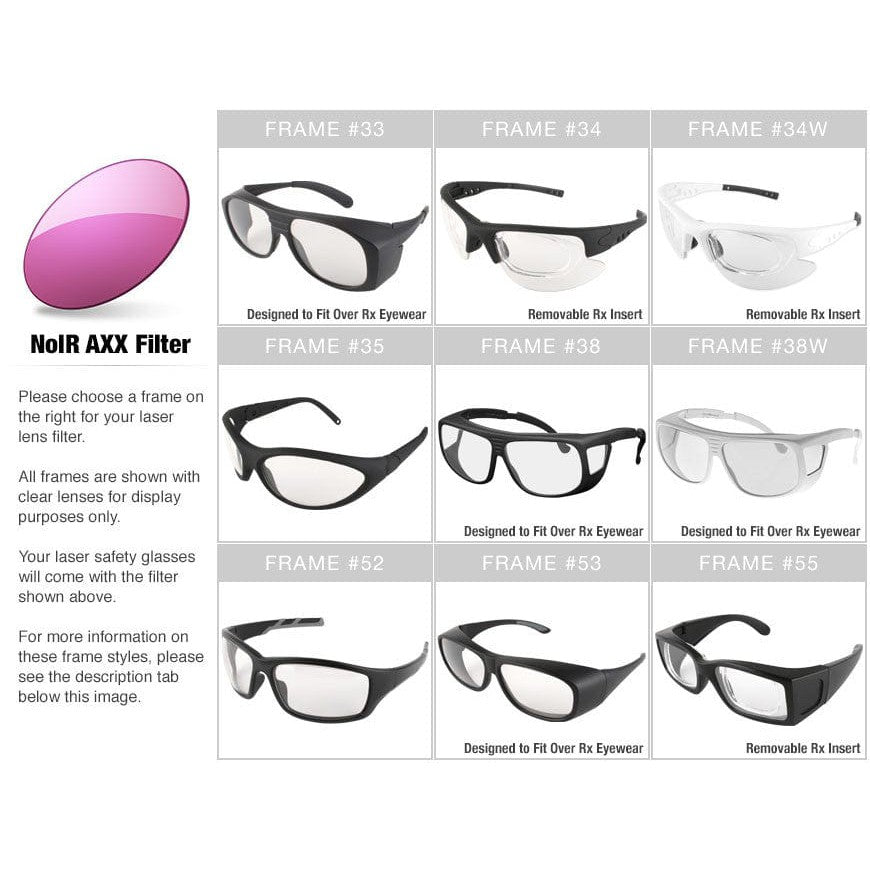 NoIR AXX Filter for Alexandrite and some Diode Lasers (720-810nm)--Safety Glasses USA-2