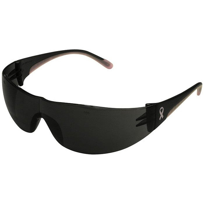 Bouton Eva Women's Safety Glasses with Pink Temple Trim and Gray Lens