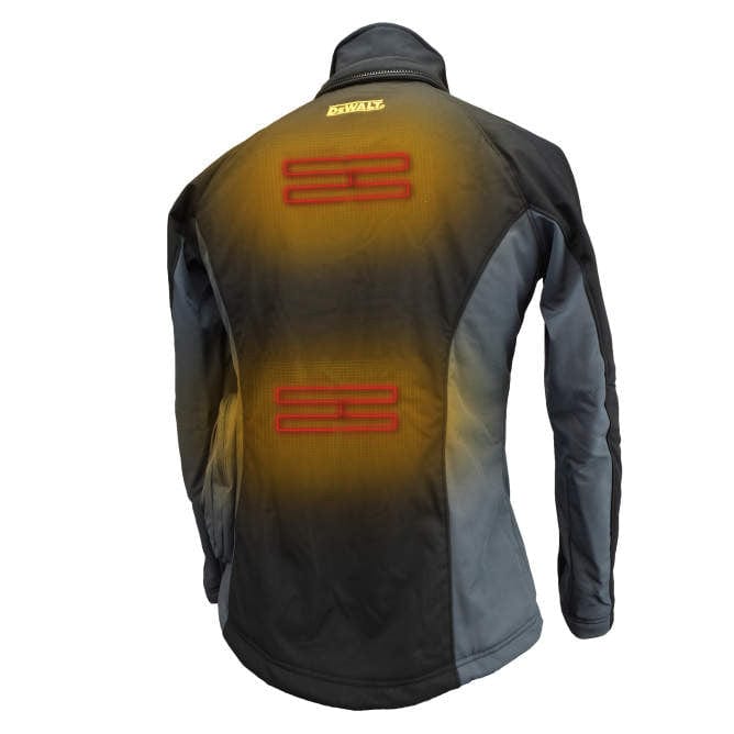 DEWALT® Women's Heated Soft Shell Coat Kitted DCHJ066C1 Back Heat Zone