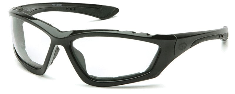 Pyramex Accurist Safety Glasses with Black Frame and Clear Anti-Fog Lens SB8710DTP
