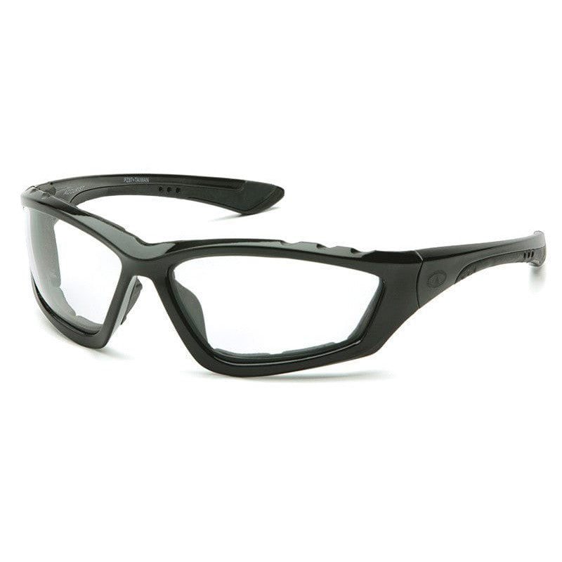 Pyramex Accurist Safety Glasses with Black Frame and Clear Anti-Fog Lens SB8710DTP