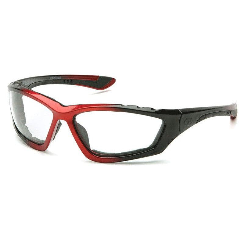 Pyramex Accurist Safety Glasses with Black/Red Frame and Clear Anti-Fog Lens SBR8710DTP