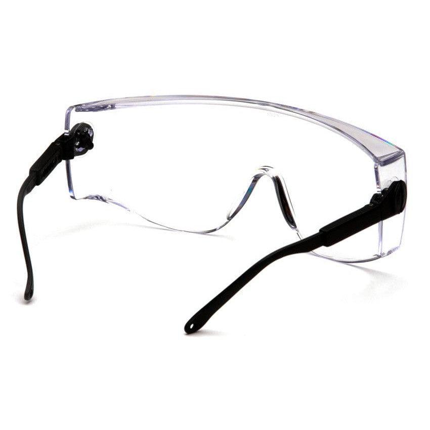 Pyramex Defiant Jumbo Overspecs Safety Glasses Black Frame Clear Lens SB1010SJ Inside