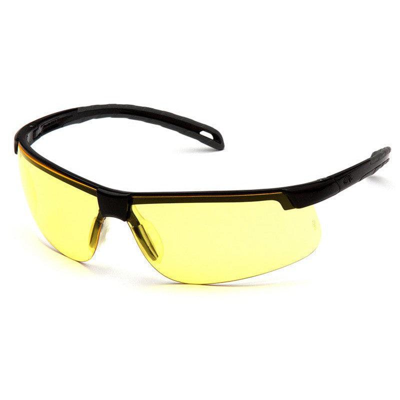 Pyramex Ever-Lite Safety Glasses with Black Frame and Amber Lenses