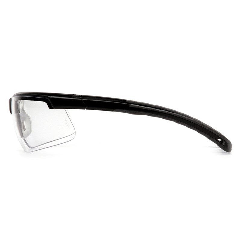 Pyramex Ever-Lite Safety Glasses with Black Frame and Clear Anti-Fog Lenses Left Side