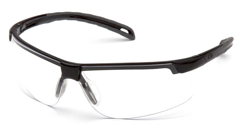 Pyramex Ever-Lite Safety Glasses with Black Frame and Clear Anti-Fog Lenses SB8610DT