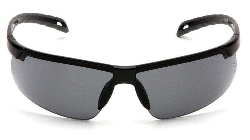 Pyramex Ever-Lite Safety Glasses with Black Frame and Gray Anti-Fog Lenses - Front View