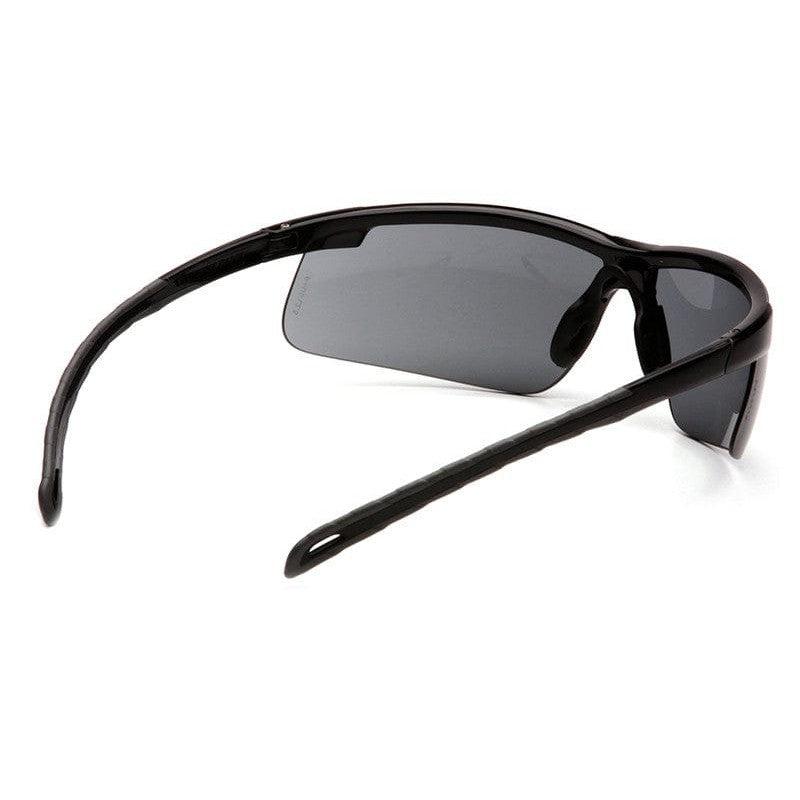Pyramex Ever-Lite Safety Glasses with Black Frame and Gray Lenses SB8620D - Back View