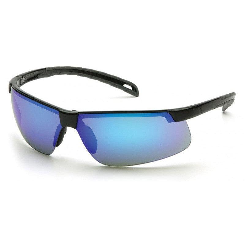Pyramex Ever-Lite Safety Glasses with Black Frame and Ice Blue Mirror Lenses SB8665D