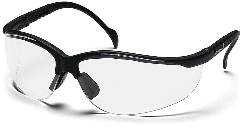 Pyramex Venture 2 Safety Glasses Black Frame Clear Lens SB1810S