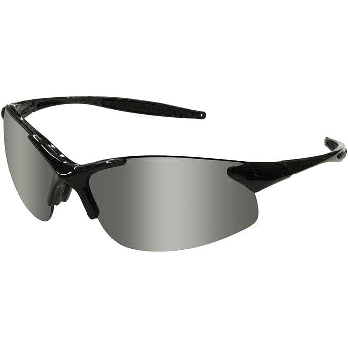 Radians Rad-Infinity Safety Glasses with Black Frame and Silver Mirror Lens IN1-60
