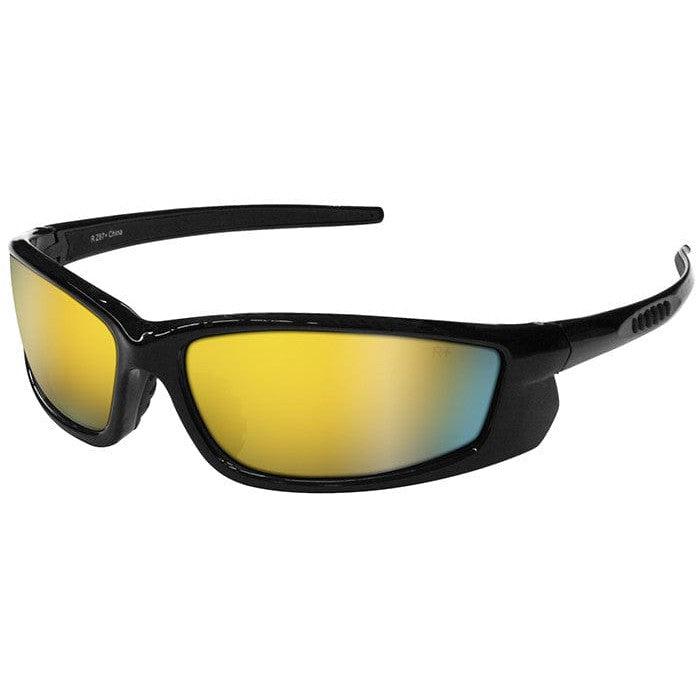 Radians Voltage Safety Glasses with Black Frame and Electric Orange Lens VT1-65