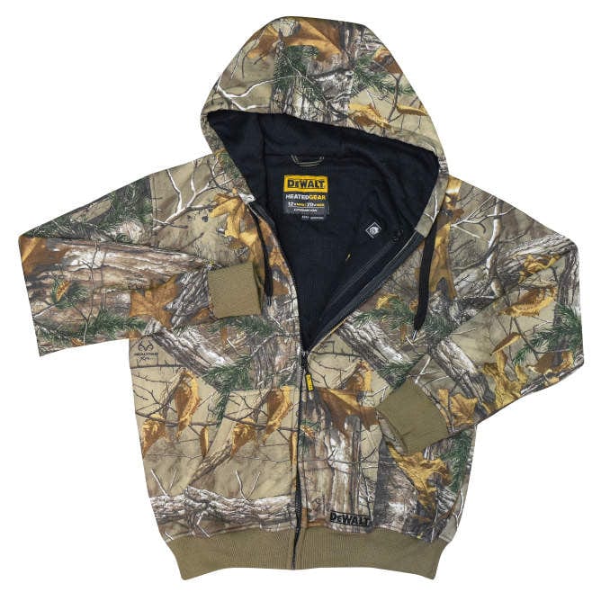 DeWalt Realtree Xtra Camouflage Heated Hoodie Sweatshirt DCHJ074D1 Folded
