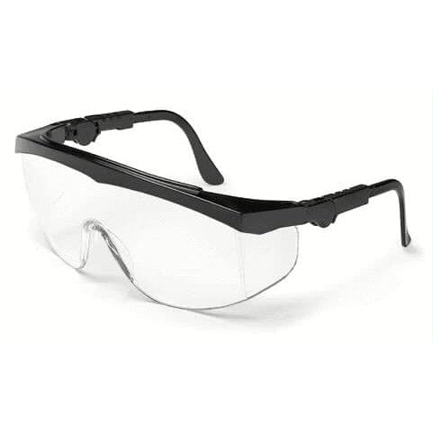 Crews Tomahawk Safety Glasses With Black Frame and Clear Anti-Fog Lens TK110AF