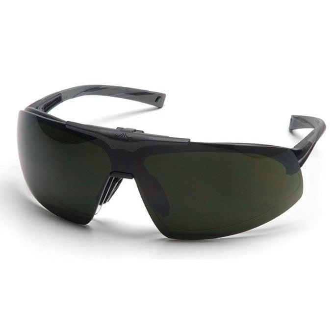 Pyramex Onix Plus Safety Glasses with Clear Anti-Fog Lens and Shade 5 Flip Lens SB4950STP
