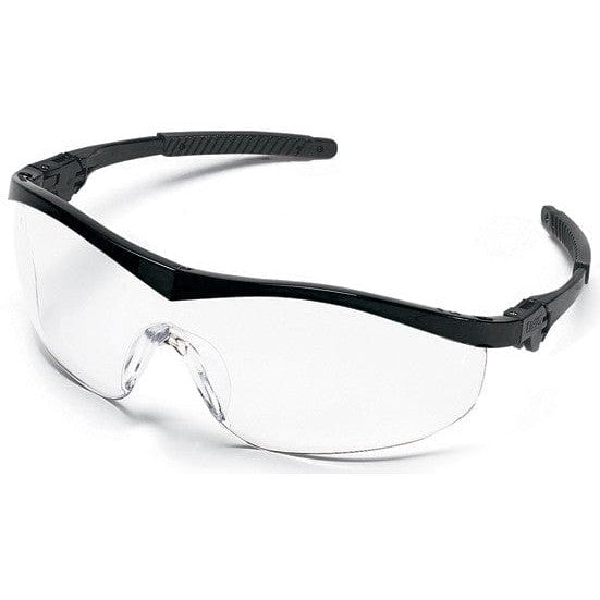 Crews Storm Safety Glasses with Black Frame and Clear Lens ST110