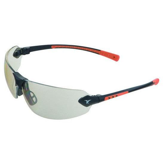 Encon Veratti 429 Safety Glasses with Orange Temple Accent and Indoor/Outdoor Lens