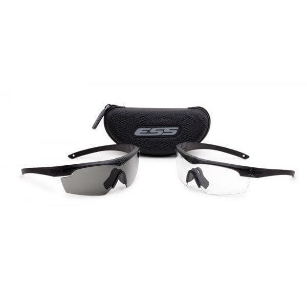 ESS Crosshair 2X Kit with Black Frames and Clear and Smoke Lenses-EE9014-01-Safety Glasses USA-1