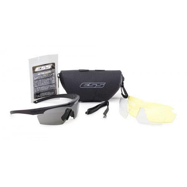 ESS Crosshair 3LS Kit with Black Frame and Clear, Smoke and HD Yellow Lenses