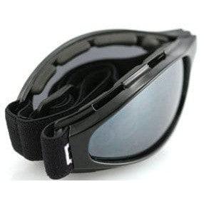 Bobster Crossfire Folding Goggle Black Frame Smoke Lens-BCR001-Safety Glasses USA-3