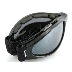 Bobster Crossfire Folding Goggle Black Frame Clear Lens-BCR002-Safety Glasses USA-3