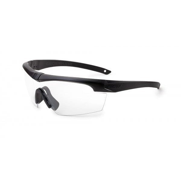 ESS Crosshair Safety Glasses with Black Frame and Clear Lens