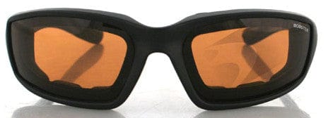 Bobster Foamerz 2 Safety Sunglasses with Black Frame and Anti-Fog Amber Lens
