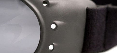 Bobster Cruiser Motorcycle Goggles with Black Frame and Smoked Anti-Fog Lens - Closeup 2