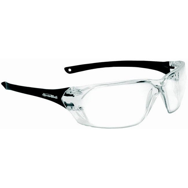 Bolle Prism Safety Glasses with Black Temples and Clear Anti-Fog Lens