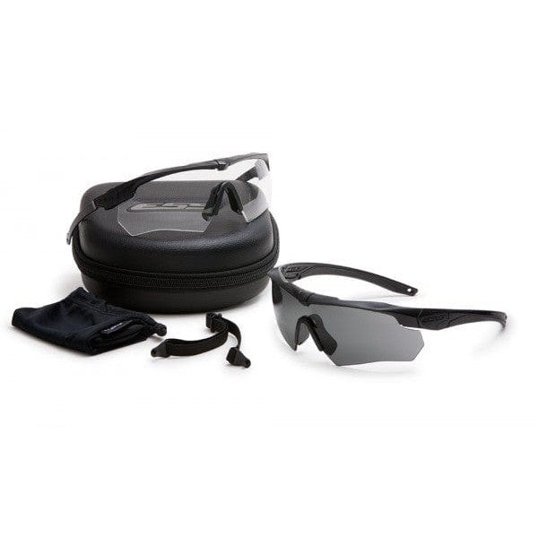 ESS Crossbow Suppressor 2X Kit with Black Frames and Clear and Smoke Gray Lenses