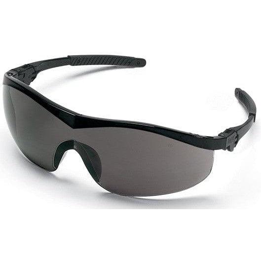 Crews Storm Safety Glasses with Black Frame and Gray Lens ST112
