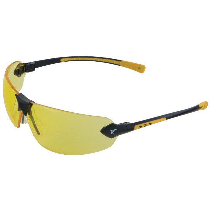 Encon Veratti 429 Safety Glasses with Gray Temple Accent and Amber Anti-Fog Lens