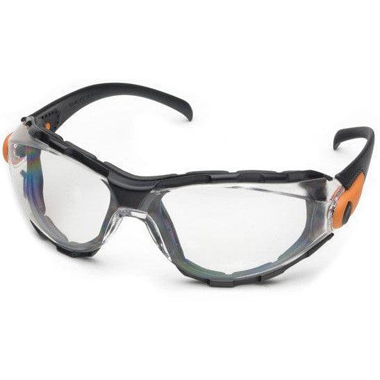 Elvex Go-Specs Safety Glasses with Black Frame, Foam Seal and Clear Anti-Fog Lens
