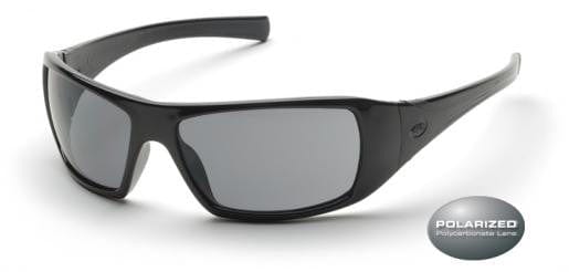 Pyramex Goliath Safety Glasses with Black Frame and Gray Polarized Lens SB5621D