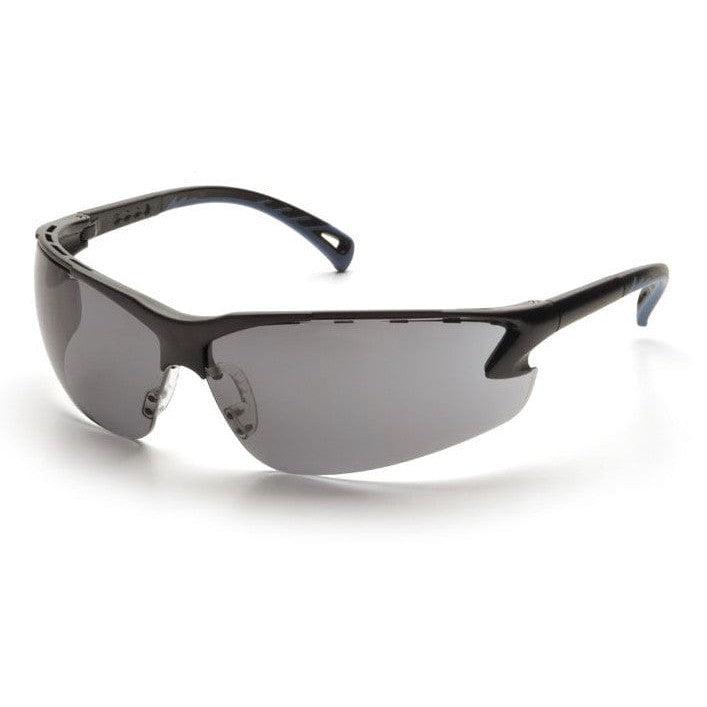 Pyramex Venture 3 Safety Glasses with Black Frame and Gray Lens SB5720D