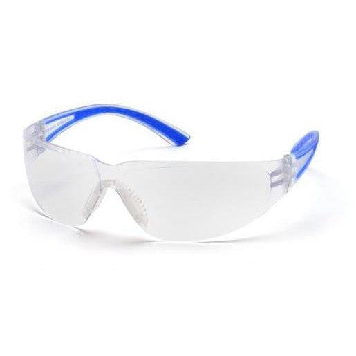 Pyramex Cortez Safety Glasses Navy Temples Clear Lens SN3610S