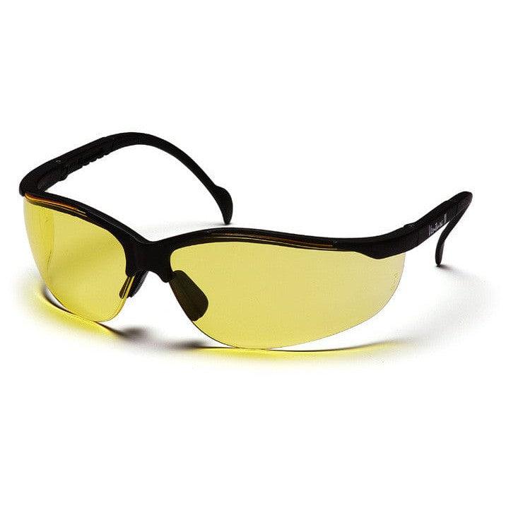 Pyramex Venture 2 Safety Glasses Black Frame Amber Lens SB1830S