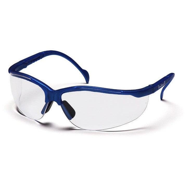 Pyramex Venture 2 Safety Glasses Metallic Blue Frame Clear Lens SMB1810S