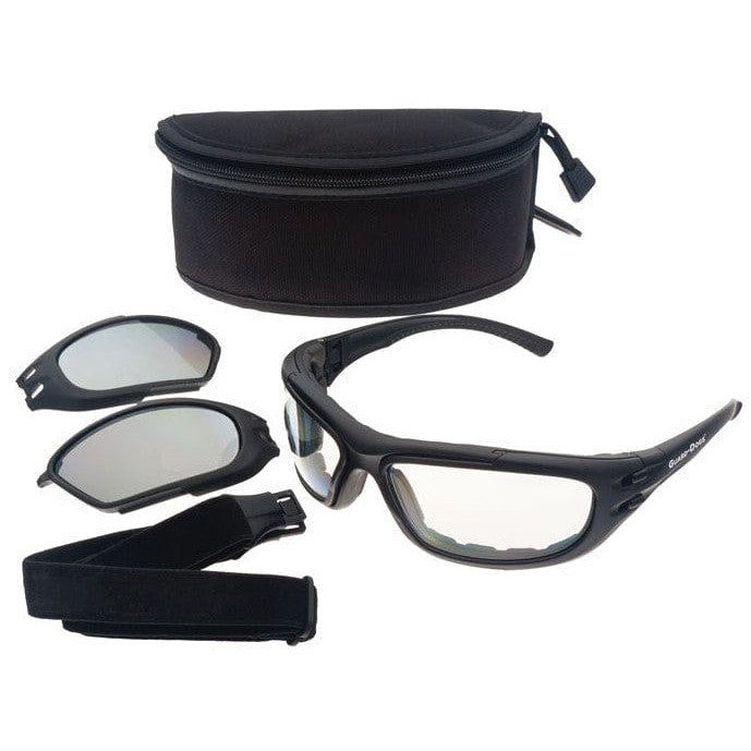 Guard Dogs G100 Safety Glasses/Goggle Kit with Black Frame and Clear and Gray Lenses