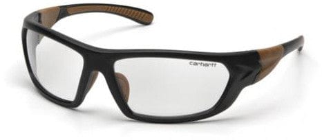 Carhartt Carbondale Safety Glasses with Black Frame and Clear Anti-Fog Lens CHB210DT
