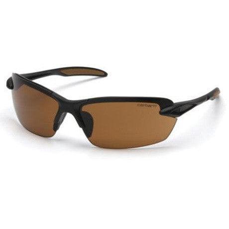 Carhartt Spokane Safety Glasses with Black Frame and Sandstone Bronze Lens CHB318D