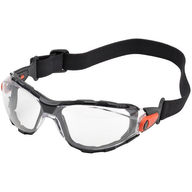 Delta Plus Go-Specs Safety Goggles Black Frame Foam Seal Clear Anti-Fog Lens